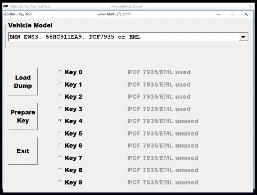 BMW 520i E39 - Работа с диагностическим прибором AVDI. Утилита Tag Key Tool.