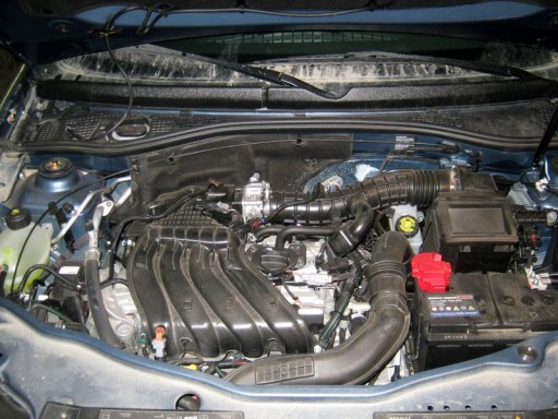Renault Duster 1.6L K4M 4WD - Подкапотное пространство