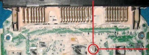 Sagem S2000PL4FC5 - Расположение электролитического конденсатора