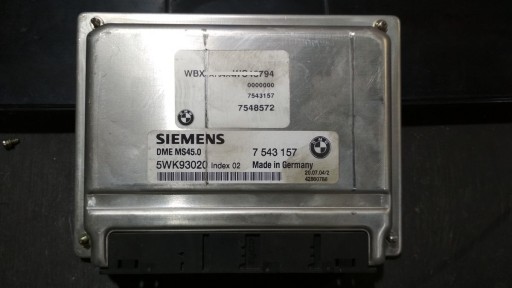 BMW X3 E83 2.5L (M54B25) Siemens MS45 - Внешний вид ЭБУ двигателя