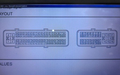 Nissan X-Trail QR25DE ECU Bosch ME7.9.20 connectors pinout