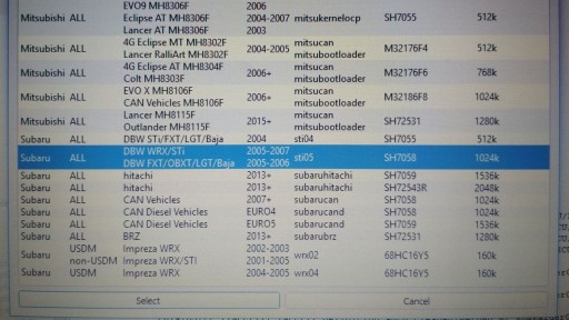 Subaru Forester SG6 2.5L J253 - Программа EcuFlash