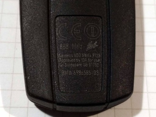 BMW X5 E70 4.8L - Ключ Siemens VDO 5WK49125 868MHz